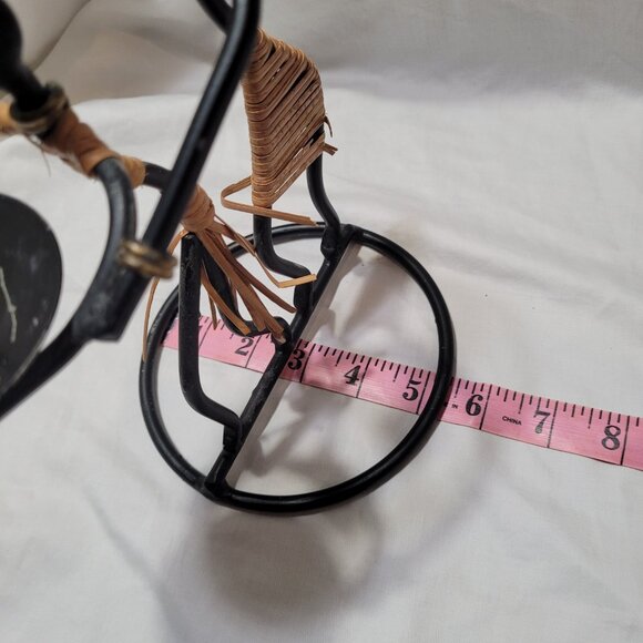 Laurids Lonborg Wrought Iron Rattan Candle Holder Tribal Woman With Girl Read - Picture 10 of 11